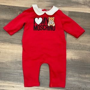 Moschino Baby collared onesie